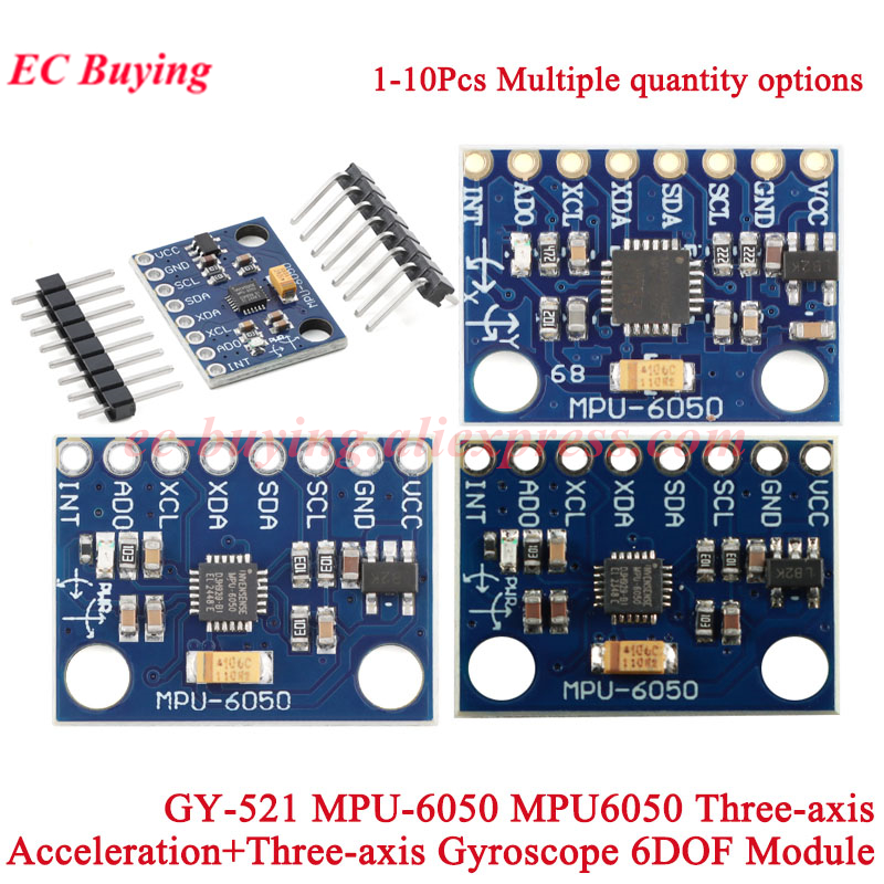 1-10 pezzi GY-521 MPU-6050 MPU - Accelerometer Mpu6050 recensione e prezzo